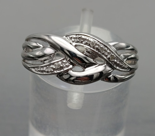 9ct white gold - white, ring