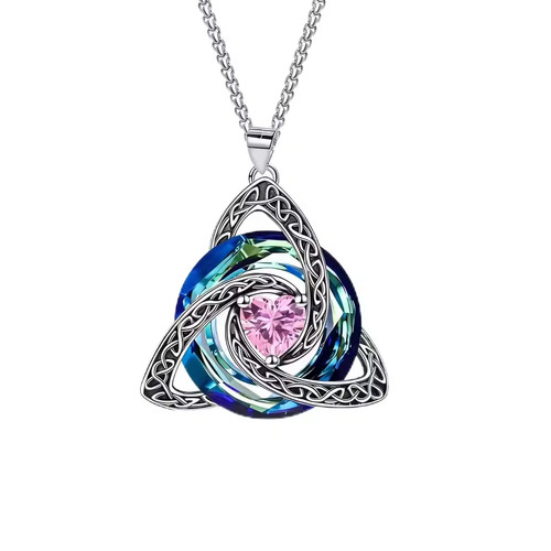 Birthstone celtic trinity knot - birthstone,