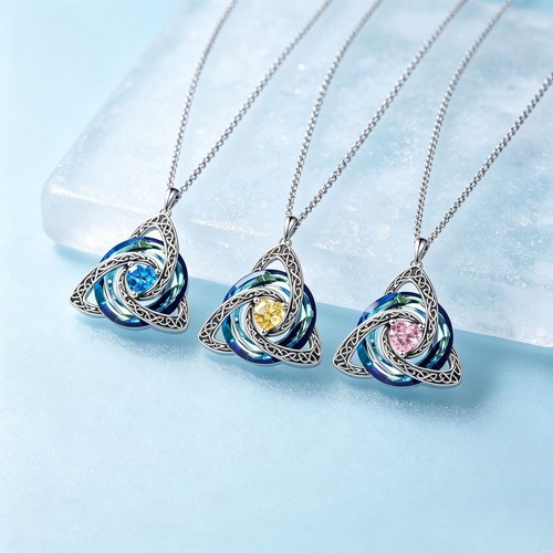 Birthstone celtic trinity knot - trinity,