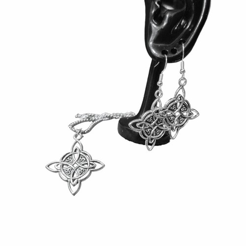 Celtic knot earrings - , necklace