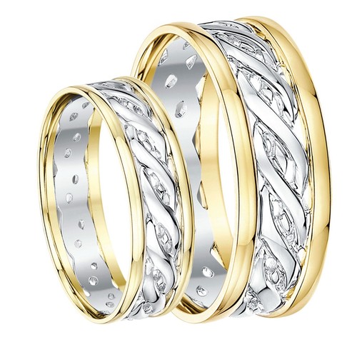 His hers 7mm 9ct gold - hers,