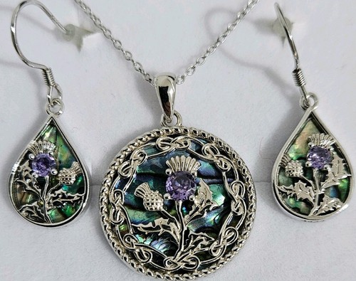 Hallmarked 925 abalone shell - hallmarked,