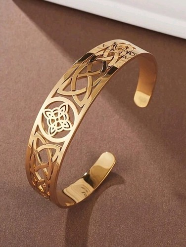 Celtic knot bangle gold - celtic,