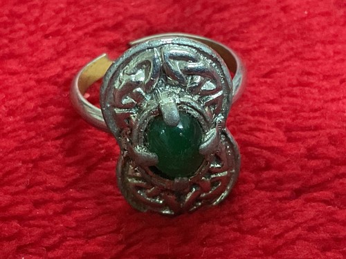 Celtic stone ring - stone, adjustable