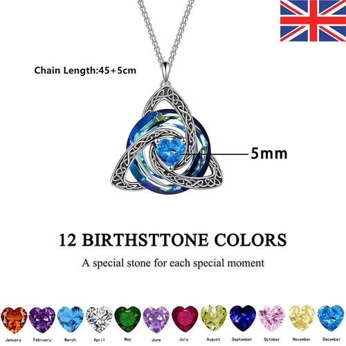 Birthstone celtic trinity knot - birthstone,