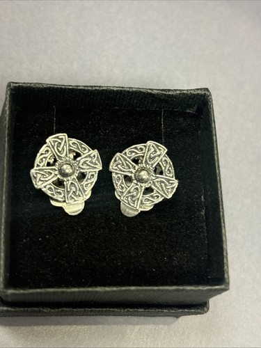 Iona silver celtic cross clip - celtic,