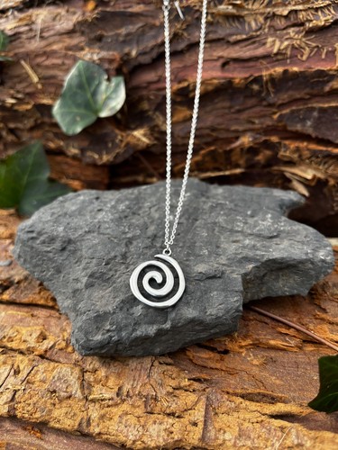 Celtic spiral pendant necklace - celtic,