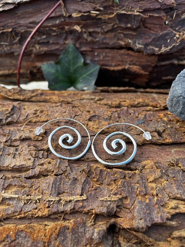 Celtic spiral hoop earrings - celtic,