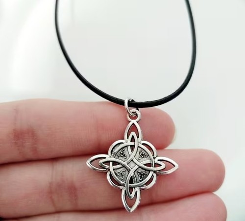 Celtic knot necklace corded - celtic,