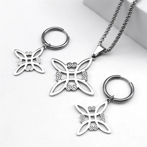Stainless steel celtic witch - stainless,