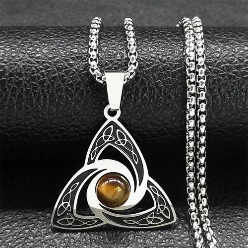 Birthstone celtic trinity knot - birthstone,