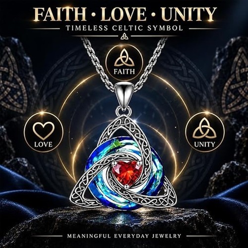 Birthstone celtic trinity knot - birthstone,