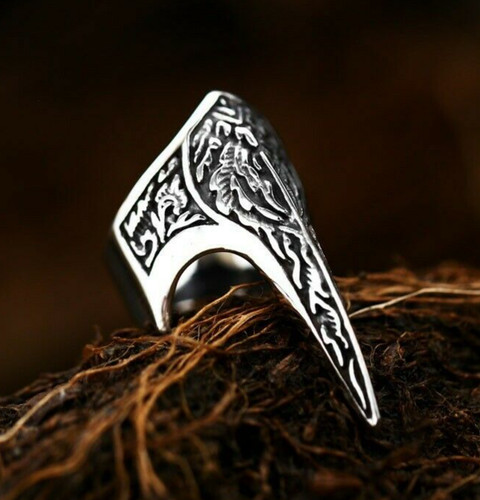 Viking raven ring stainless - ring,