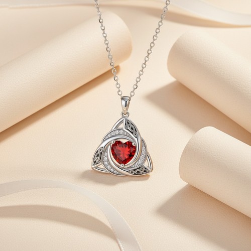 Birthstone celtic trinity - birthstone, knot