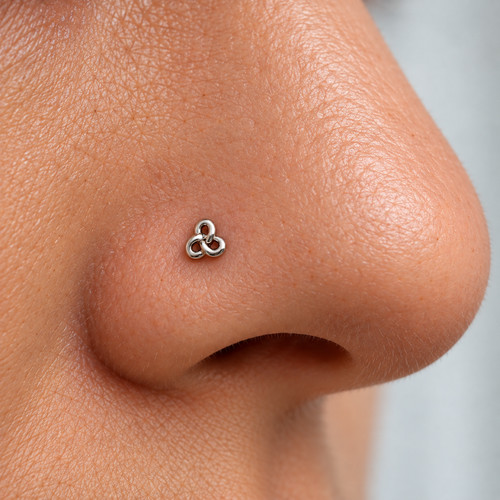 Celtic nose stud triquetra - celtic,