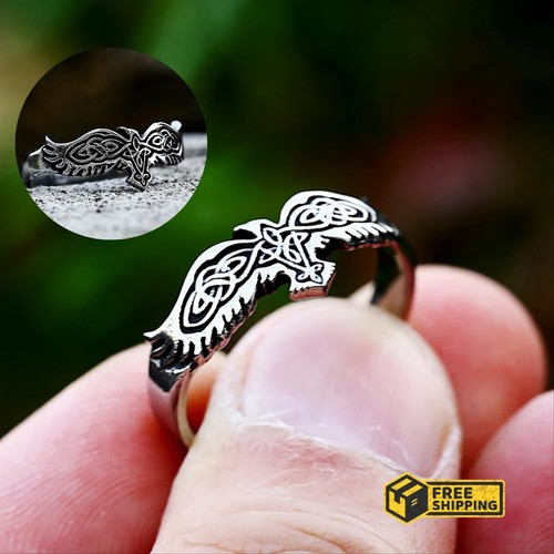Vintage viking crow ring - vintage,