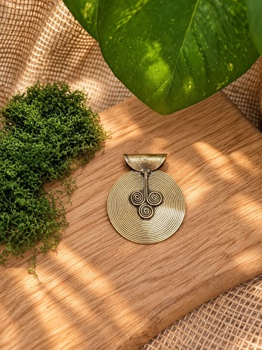 Brass spiral disc - brass,