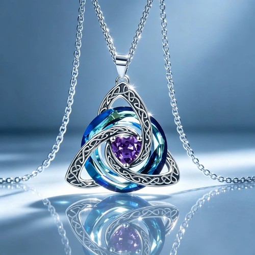 Birthstone celtic trinity knot - celtic,